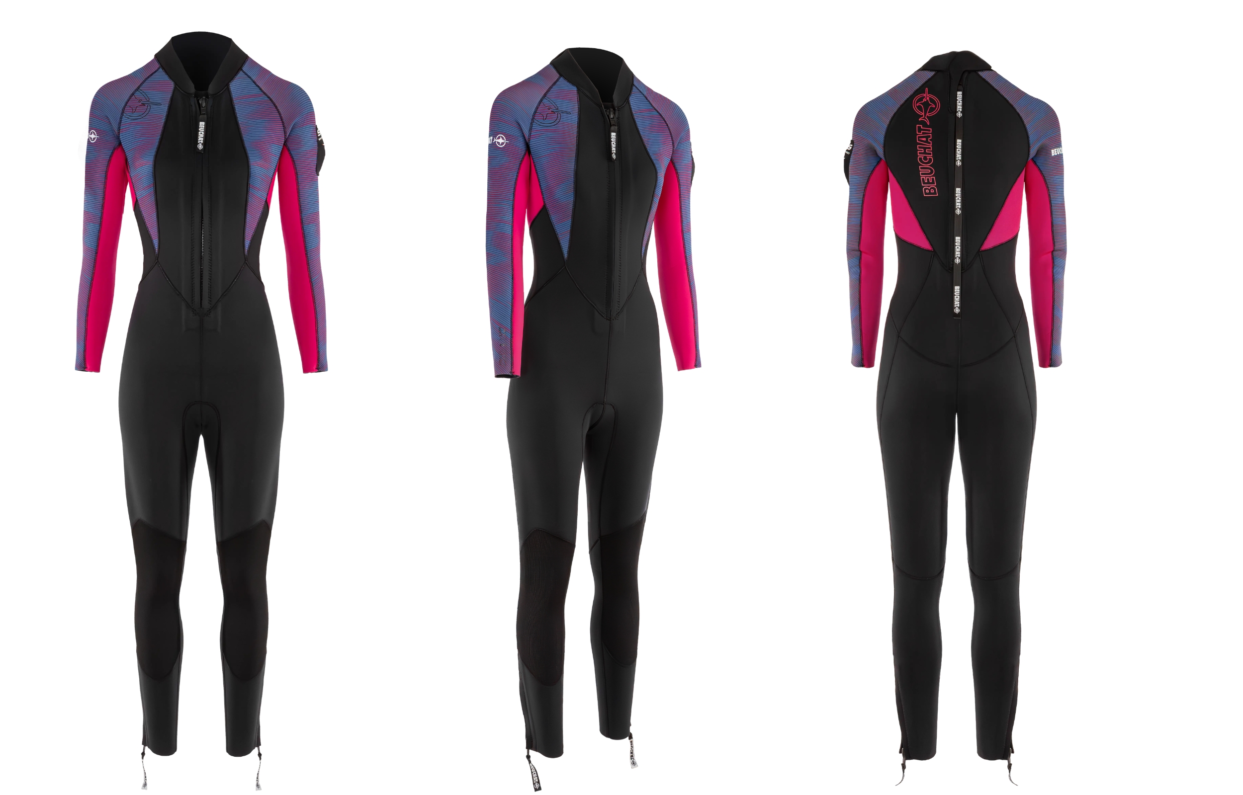 Femme pratiquant la marche aquatique en combinaison Beuchat