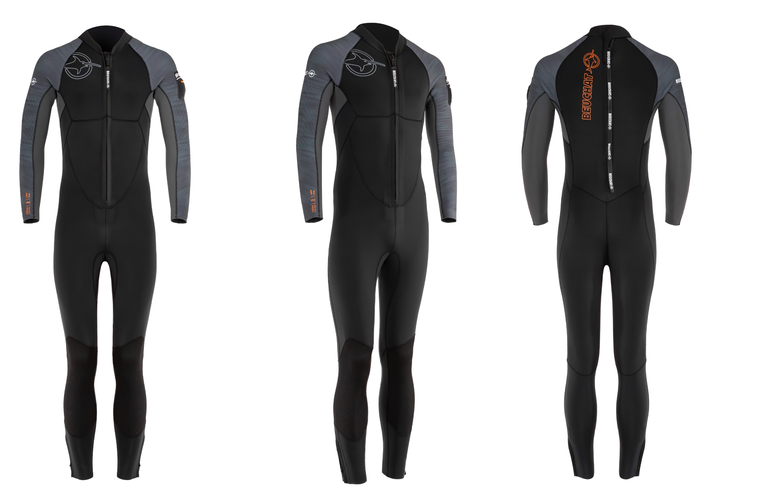 Homme pratiquant la marche aquatique en combinaison Beuchat